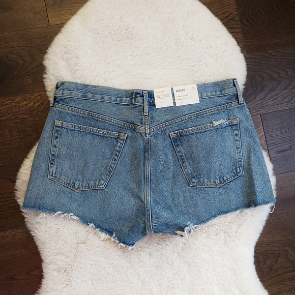 Agolde Parker Vintage Rigid Denim Cut Off Short in Swapmeet - Picture 8 of 9